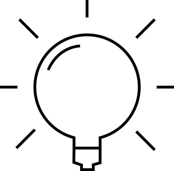 icoontje van een lampje