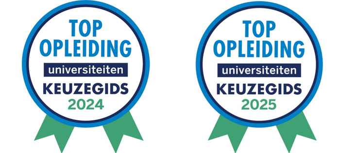 Predicaat Topopleiding Universiteiten van Keuzegids 2024 en 2025